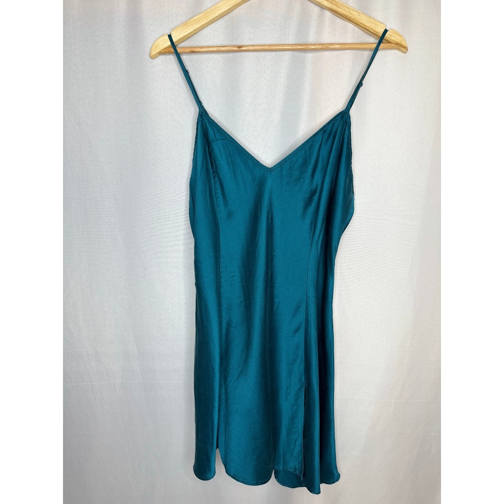 VTG Victoria's Secret Gold Label Silk Slip Dress LARGE Y2K Fairy Jewel Boudoir